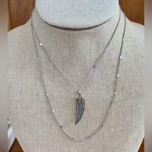 Stella & Dot Mixed Metal Horn Pendant